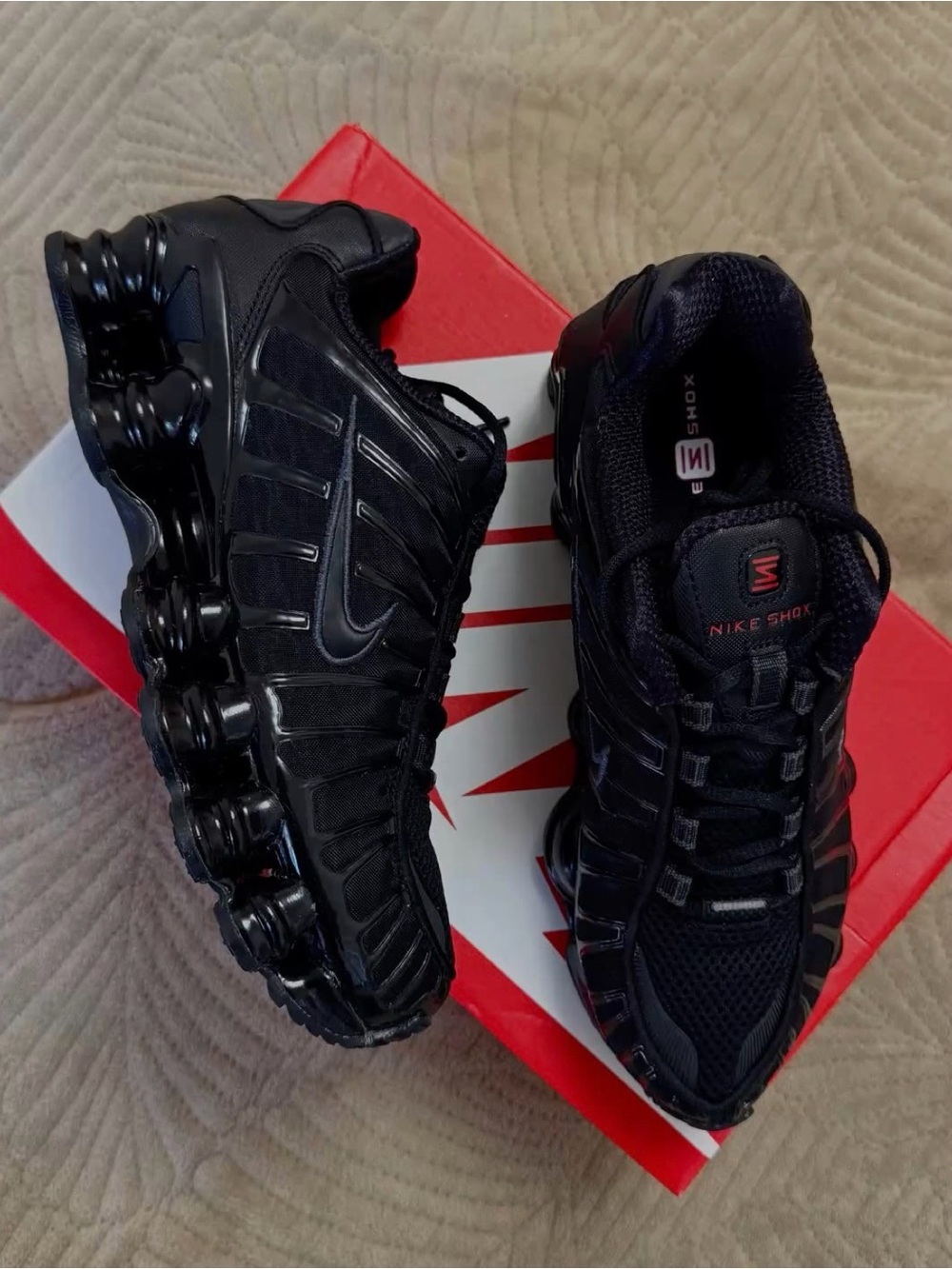 Nike Black Shox Athletic Sneakers